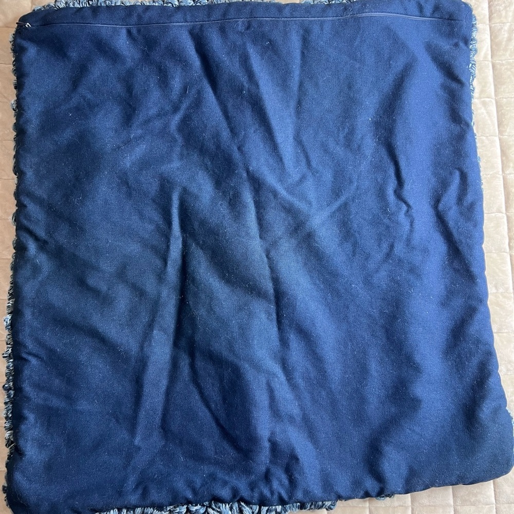 Pottery Barn Colossal Knit Pillow Cover Sham Only Blue NO PILLOW INSERT - Picture 3 of 4